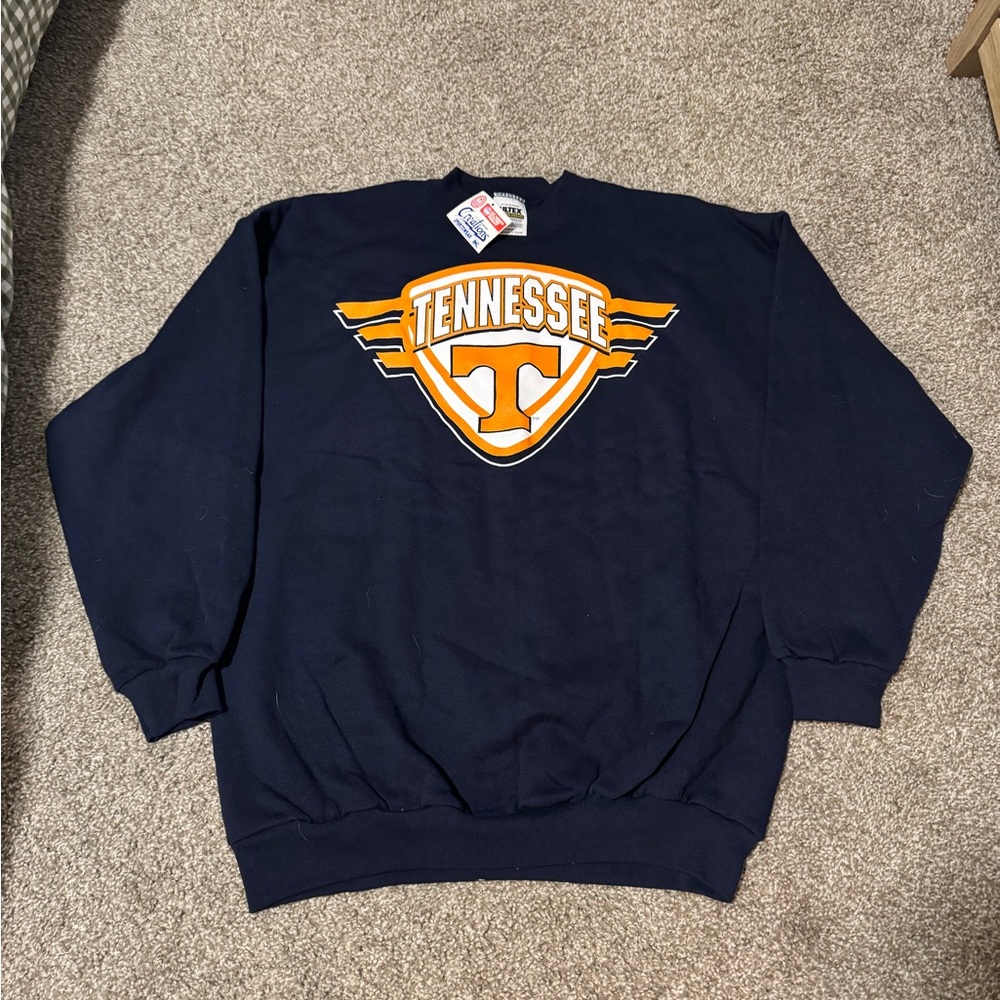 Vintage 90s Tennessee Volunteers Pullover Sweater Tultex Men’s  XL navy